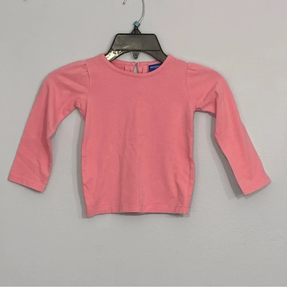 Oshkosh Genuine Kids VTG Embroidered Lace Trim Tan Pink Jumper Dress Shirt 3T